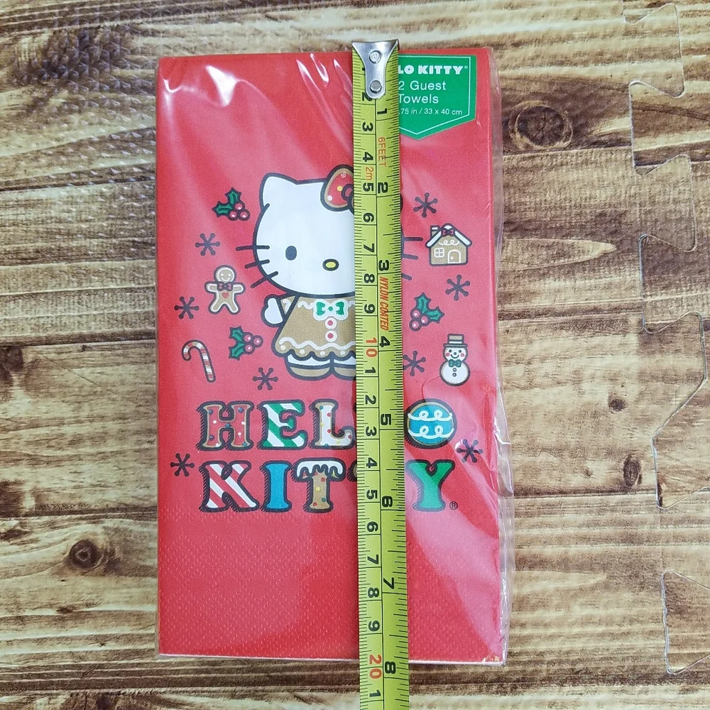 Hello Kitty Christmas Red Gingerbread Guest Towels Napkins 33x40cm 3 Ply Sanrio